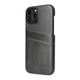 thumbnail image 1 of iPhone 16 Pro Max Wallet Case - 2 Card Holder Slots [Slim + Protective] Luxury Premium Leather - Drop Tested Shockproof Anti-Scratch Men's Classic Retro Cover for iPhone 16 Pro Max,Gray, 1 of 5