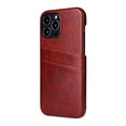 thumbnail image 1 of iPhone 16 Pro Max Wallet Case - 2 Card Holder Slots [Slim + Protective] Luxury Premium Leather - Drop Tested Shockproof Anti-Scratch Men's Classic Retro Cover for iPhone 16 Pro Max,Brown, 1 of 5