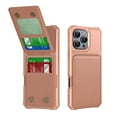 thumbnail image 1 of for iPhone 16 Pro Max Wallet Case, Built-in 4 Card Holders Kickstand Purse Cover, Military Grade Enhanced Corners Drop Protection, Rugged Protective Phone Case for iPhone 16 Pro Max, Rosegold, 1 of 9