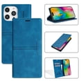 thumbnail image 1 of for iPhone 16 Pro Max Wallet Case Cover, Luxury Wallet Case with Card Holder Magnetic Clasp Kickstand PU Leather Folio Protective Phone Case for iPhone 16 Pro Max, Blue, 1 of 11