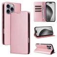 thumbnail image 1 of for iPhone 16 Pro Max Wallet Case with RFID Blocking Credit Card Holder, Magnetic Closure PU Leather Folio Flip Kickstand Shockproof Cover Women Men for iPhone 16 Pro Max,Rosegold, 1 of 8