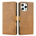 thumbnail image 1 of for iPhone 16 Pro Max Wallet case with RFID Blocking Credit Card Holder,Flip Book Kickstand  PU Leather Magnetic Closure Protective Cover Women Men for iPhone 16 Pro Max Phone Case,Brown, 1 of 10