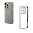 thumbnail image 1 of For iPhone 16 Pro Metal Bumper Phone Case,Slim Fit No Back Design,With Camer Lens Protector,Anti-Fall Drop Protection Shockproof Rugged Ultra Slim Durable Thin Fit Phone Case,Titanium, 1 of 10