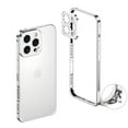 thumbnail image 1 of For iPhone 16 Pro Metal Bumper Phone Case,With Lens Protector,Slim Fit No Back No Frame Backless Metal Bumper 4 Corners Shockproof Rugged Heat Dissipation Frame Phone Case,Silver, 1 of 8