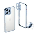 thumbnail image 1 of For iPhone 16 Pro Metal Bumper Phone Case,With Lens Protector,Slim Fit No Back No Frame Backless Metal Bumper 4 Corners Shockproof Rugged Heat Dissipation Frame Phone Case,Blue, 1 of 8