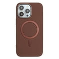 thumbnail image 1 of for iPhone 16 Pro PU Leather Case, Classic Phone Case Smooth Matte [Compatible with Magsafe], Plating Bumper Frame Lightweight Magnetic Anti-Scratch Cover for iPhone 16 Pro, Brown, 1 of 6