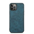 thumbnail image 1 of for iPhone 16 Pro Phone Case, Card Slots Wallet Case, Shockproof Retro PU Leather Skin Hidden Card Slots Anti-fall Rugged Ultra Slim Thin Fit Phone Cover Case for iPhone 16 Pro,Blue, 1 of 7