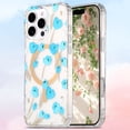 thumbnail image 1 of For iPhone 16 Pro Phone Case,Compatible With Mag-Safe,Elegant Colorful Floral Print Pattern,Transparent Back,PC + TPU Hybrid Shockproof Anti-fall Non-Slip Drop Protection,Phone Case,E, 1 of 10