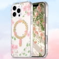 thumbnail image 1 of For iPhone 16 Pro Phone Case,Compatible With Mag-Safe,Elegant Colorful Floral Print Pattern,Transparent Back,PC + TPU Hybrid Shockproof Anti-fall Non-Slip Drop Protection,Phone Case,C, 1 of 10