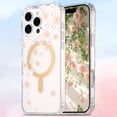 thumbnail image 1 of For iPhone 16 Pro Phone Case,Compatible With Mag-Safe,Elegant Colorful Floral Print Pattern,Transparent Back,PC + TPU Hybrid Shockproof Anti-fall Non-Slip Drop Protection,Phone Case,A, 1 of 10
