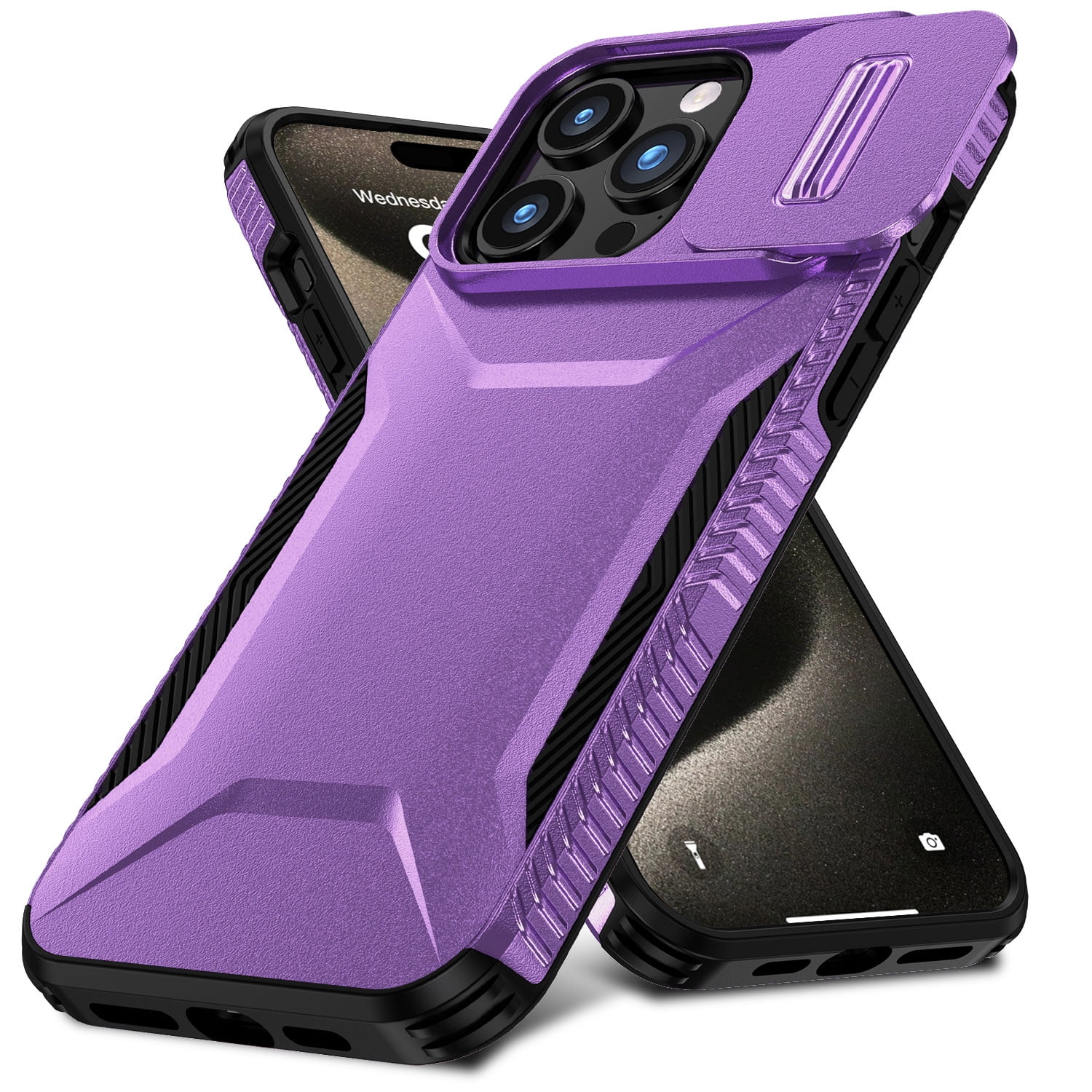 for iPhone 16 Pro Rugged Case, Heavy Duty Hard PC Protective Shockproof ...