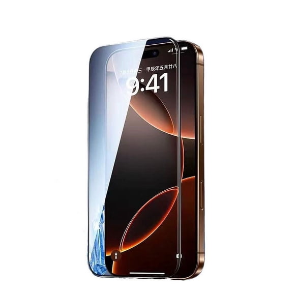 iPhone 16 Pro 6.3 inch Tempered Glass Screen Protector, HD Clear, Bubble Free, Easy Installation, Auto Dust-Elimination