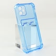 thumbnail image 1 of for iPhone 16 Pro Wallet Case,Clear Protective Card Slot Case,Slim Fit Drop Resistant Soft TPU Wallet Case with Bumper,Back Card Holder Pocket Case For iPhone 16 Pro,Blue, 1 of 8