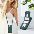 thumbnail image 1 of iPhone 16 Pro Wallet Case, Crossbody Shoulder Strap Premium PU Leather Cards Slots Stand Feature Shockproof Bumper Drop Protection Phone Case Cover for Apple iPhone 16 Pro, Green, 1 of 8