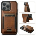 thumbnail image 1 of for iPhone 16 Pro Wallet Case, [Magnetic 2-in-1 Detachable Card Holder] Back Flip Kickstand Phone Case Compatible with Mag-Safe Charging PU Leather Shockproof Women Men Cover, Brown, 1 of 1
