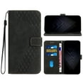 thumbnail image 1 of for iPhone 16 Pro Wallet Case, PU Leather Flip Protective Phone Case Wrist Strap Credit Card Holder Pocket Embossed Kickstand Full Body Protection Classic Case for iPhone 16 Pro, Black, 1 of 8
