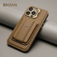 thumbnail image 1 of for iPhone 16 Pro Wallet Phone Case,Magnetic Detachable Card Holder,With Invisible Kickstand,Compatible with Mag-Safe,Flip Lens Ring Kickstand,PU Leather Shockproof Rugged Phone Case,Brown, 1 of 13