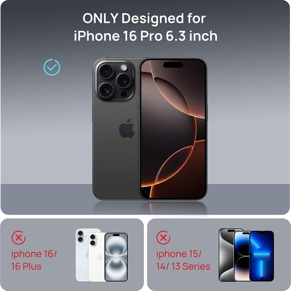 iPhone 16 Ring Stand Case with Privacy Screen and Lens Protectors SODI CS03