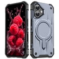 thumbnail image 1 of for iPhone 16 Rugged Grip Phone Case,Compatible with MagSafe,Magnetic Case For iPhone 16, Military-Grade Protection Anti-Scratch Anti-Slip Shockproof Cover,Gray, 1 of 5
