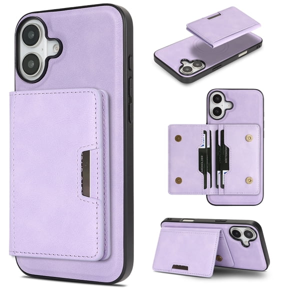 iPhone 16 Wallet Case with Card Holder - RFID Blocking, PU Leather Slim Protective Phone Cover with Card Slots for Women and Men, 6.1 Inch, Ideal for Daily Use, Travel, and Commuting