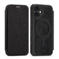 thumbnail image 1 of for iPhone 16 Wallet Case, Compatible with MagSafe, Support Wireless Charging, Slim Fit Premium PU Leather Flip Folio Cover with Card Slots Case Wallet for iPhone 16 - Black, 1 of 9