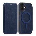 thumbnail image 1 of for iPhone 16 Wallet Case, Compatible with MagSafe, Support Wireless Charging, Slim Fit Premium PU Leather Flip Folio Cover with Card Slots Case Wallet for iPhone 16 - Blue, 1 of 9