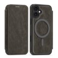 thumbnail image 1 of for iPhone 16 Wallet Case, Compatible with MagSafe, Support Wireless Charging, Slim Fit Premium PU Leather Flip Folio Cover with Card Slots Case Wallet for iPhone 16 - Gray, 1 of 9