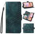 thumbnail image 1 of for iPhone 16 Wallet Case, Pattern PU Leather Purse Phone Case with [Credit Card Slots] [Wrist Strap] Flip Stand Shockproof Full Body Protective Cover for iPhone 16, Green, 1 of 10