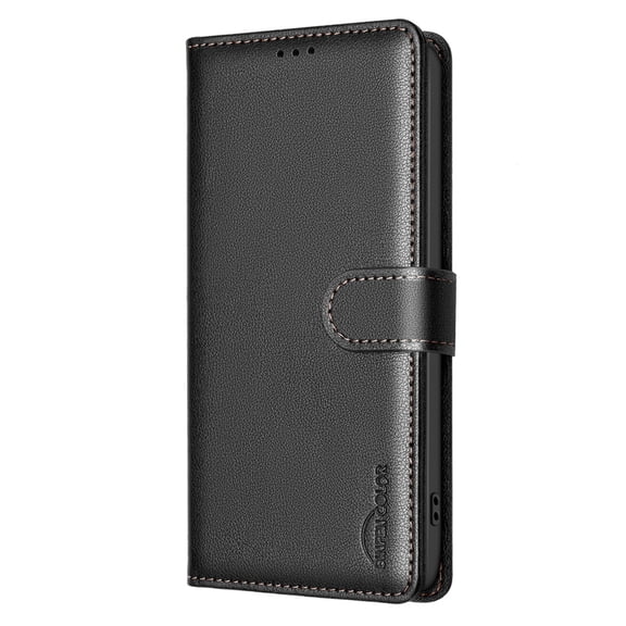 for iPhone 16 Wallet Case, with [RFID Blocking] Card Slots Strong Magnetic PU Leather Flip Fold Protective Adjustable Kickstand Phone Case for iPhone 16 - Black