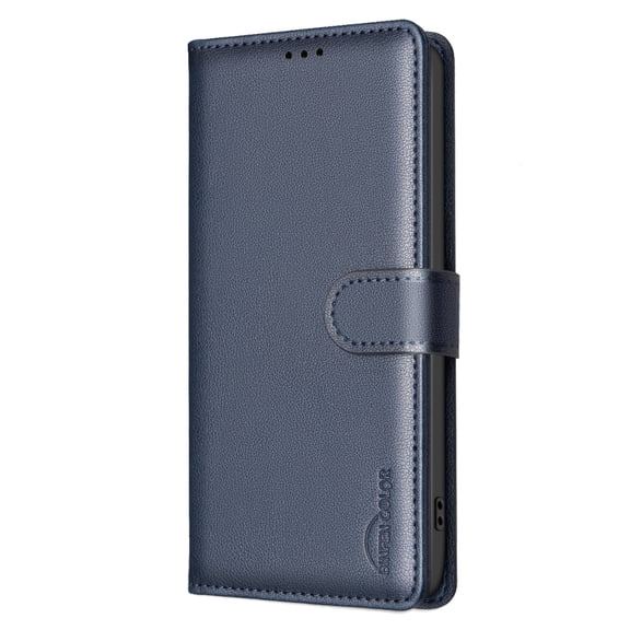 for iPhone 16 Wallet Case, with [RFID Blocking] Card Slots Strong Magnetic PU Leather Flip Fold Protective Adjustable Kickstand Phone Case for iPhone 16 - Blue