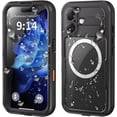 thumbnail image 1 of for iPhone 16 Waterproof Case Compatible with MagSafe, Magnetic Waterproof Full Body IP68 Underwater Case Built-in Screen Protector Dropproof Dustproof Shockproof Cover, 1 of 7