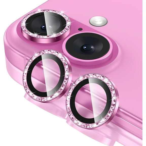 for iPhone 16 / iPhone 16 Plus Camera Lens Protector, 9H Tempered Glass Camera Cover Screen Protector, HD Clear, Metal Individual Ring for iPhone 16 6.1inch/16 Plus 6.7inch
