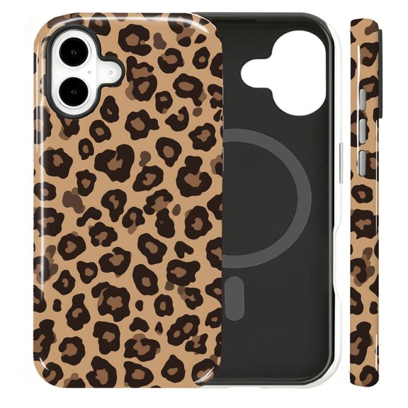 iPhone 16 pro max Case Compatible with MagSafe, Phone Case for iPhone 16 Puls, Wireless Charging Compatible, Case Only,classic leopard print