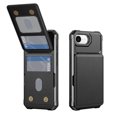 thumbnail image 1 of for iPhone 16E Case Wallet Cover, PU Leather Credit Card Holder Flip Stand Scratch Resistant Hybrid Protective Hard Shell Rugged TPU Bumper Case for iPhone 16E, Black, 1 of 8