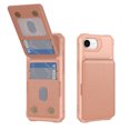 thumbnail image 1 of for iPhone 16E Case Wallet Cover, PU Leather Credit Card Holder Flip Stand Scratch Resistant Hybrid Protective Hard Shell Rugged TPU Bumper Case for iPhone 16E, Rosegold, 1 of 8