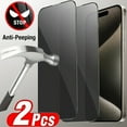 thumbnail image 1 of For iPhone 16e/16/16pro Max/15/15 Pro Max/14/14 Pro Max/13/13 Pro Max/12/12 Pro Max/11pro Max Privacy Protection Film, 9H Polished Glass Screen Protector for iPhone 11-2 Pack, 1 of 8