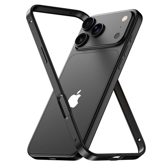for iPhone 16e Aluminum Alloy Metal Bumper Frame, No Back Design Compatible with MagSafe, Backless Slim Fit Excellent Heat Dissipation 4 Corner Raised Shockproof, Black