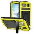 thumbnail image 1 of for iPhone 16e Armor Cover Case with Screen Protector, with Built-in 360° Rotate Ring Stand Heavy Duty Protection Cover Case for Apple iPhone 16e, Yellow, 1 of 7