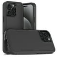 thumbnail image 1 of for iPhone 16e Back Case, Luxury Ultra Slim PC + TPU Double-Layer Anti-Fall Shockproof Drop Protective Lightweight 2 In 1 Phone Case Cover for iPhone 16e, Black, 1 of 5