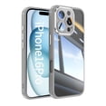 thumbnail image 1 of for iPhone 16e Case Clear Slim, [Built in Lens Protector] [Non Yellowing] TPU Bumper Transparent Back Hard Shell Shockproof Thin for Men Women for iPhone 16e, Gray, 1 of 6