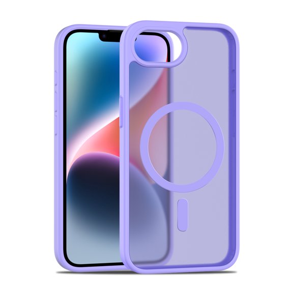 for iPhone 16e Case, [Compatible with MagSafe] Military-Grade Drop Protection Anti-Fingerprint Anti-Scratch Slim Silky-Soft Touch Translucent Matte Sleeve Case for iPhone 16e, Purple