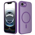 thumbnail image 1 of for iPhone 16e Case Compatible with MagSafe, Ultra Slim Anti-Fingerprint TPU+PC Material Hybrid Shockproof Back Cover, Lightweight Anti-Scratch Drop Protective Phone Case - Darkpurple, 1 of 6