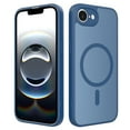 thumbnail image 1 of for iPhone 16e Case Compatible with MagSafe, Ultra Slim Anti-Fingerprint TPU+PC Material Hybrid Shockproof Back Cover, Lightweight Anti-Scratch Drop Protective Phone Case - Blue, 1 of 6