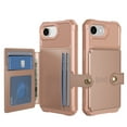 thumbnail image 1 of for iPhone 16e Case with Credit Card Holder, Magnetic Back Flip Case PU Leather Wallet Cover for Women Men, All-Round Shockproof Rugged Protective Phone Case for iPhone 16e, Rosegold, 1 of 7
