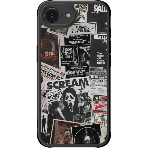 for iPhone 16e Case Cute, Aesthetic Floral Hard Shell, Compatible with Magsafe, Trendy Unique Cool Retro Western Coquette Protective Slim Phone Cover for Women Girls, Scream