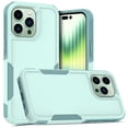 thumbnail image 1 of for iPhone 16e Case,Heavy Duty Drop Protection Edge Raised Rugged Shockproof/Drop Proof/Dust Proof Military Protective Tough Durable Cell Phone Cover for Men Women,Mint, 1 of 6