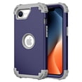 thumbnail image 1 of for iPhone 16e Case, Heavy Duty Military Grade Drop Protection Hybrid Cover, Rugged Shockproof Dustproof Triple-Layers Tough Phone Case Cover for iPhone 16e, Darkblue, 1 of 7