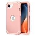 thumbnail image 1 of for iPhone 16e Case, Heavy Duty Military Grade Drop Protection Hybrid Cover, Rugged Shockproof Dustproof Triple-Layers Tough Phone Case Cover for iPhone 16e, Rosegold, 1 of 7