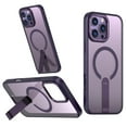 thumbnail image 1 of for iPhone 16e Case with Kickstand, Support Wireless Charging, Compatible with Magsafe, Military-Grade Protection Shockproof Slim Fit Bracket Back Case for iPhone 16e, Purple, 1 of 6