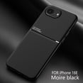 thumbnail image 1 of for iPhone 16e Case, Luxury Ultra Slim with Magnetic Matte Dual Layer Shockproof Bumper Frame Drop Protection Hybrid Phone Case Cover for iPhone 16e, Black, 1 of 6